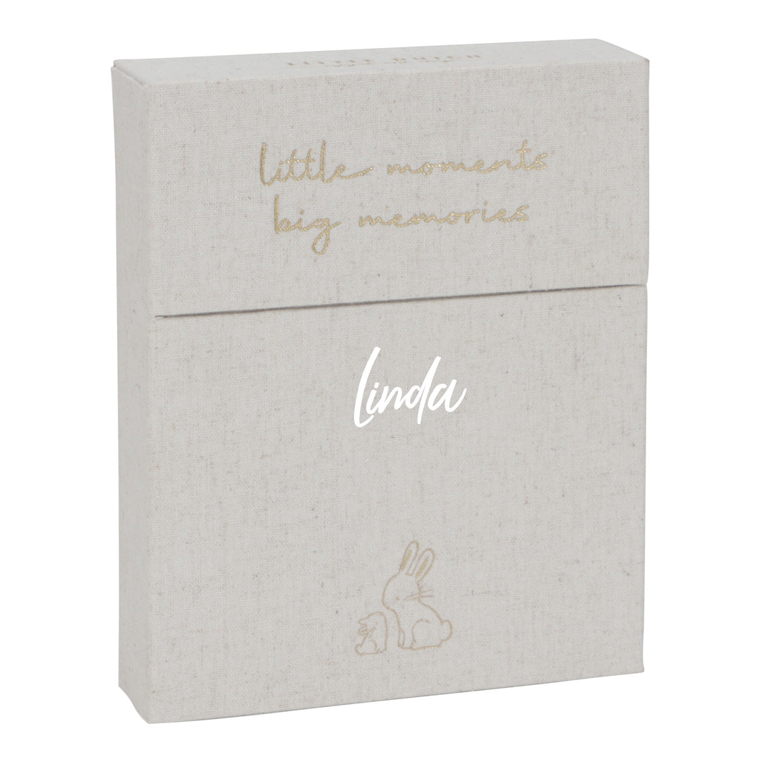 Personalisierte Little Dutch Meilensteinkarten Baby Bunny mit Name per Plott – Erinnerungsset für die besonderen Momente im ersten Babyjahr