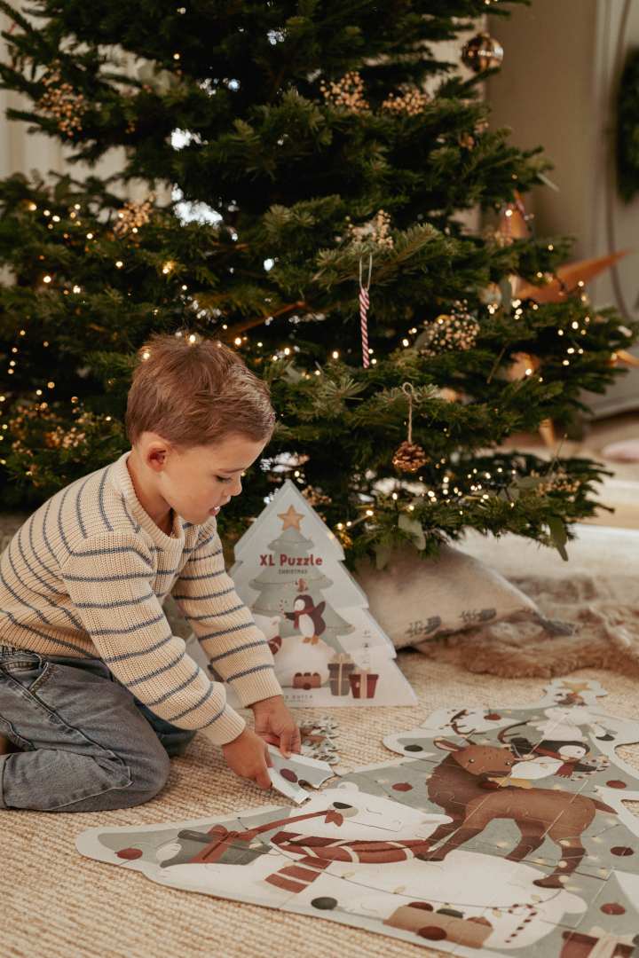XL-Weihnachtspuzzle mit 35 Teilen und festlicher Illustration für Kinder ab 4 Jahren