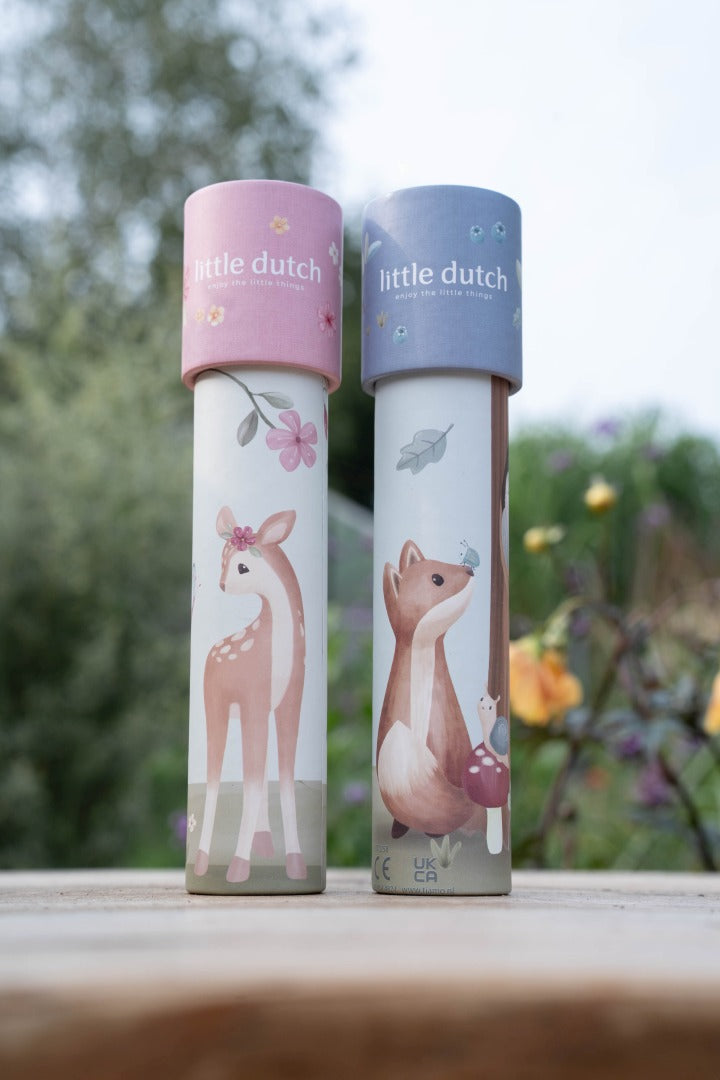 Little Dutch Kaleidoskop Fairy Garden – rosa Kinderspielzeug zum Drehen, Kippen und Entdecken faszinierender Farb- und Formmuster