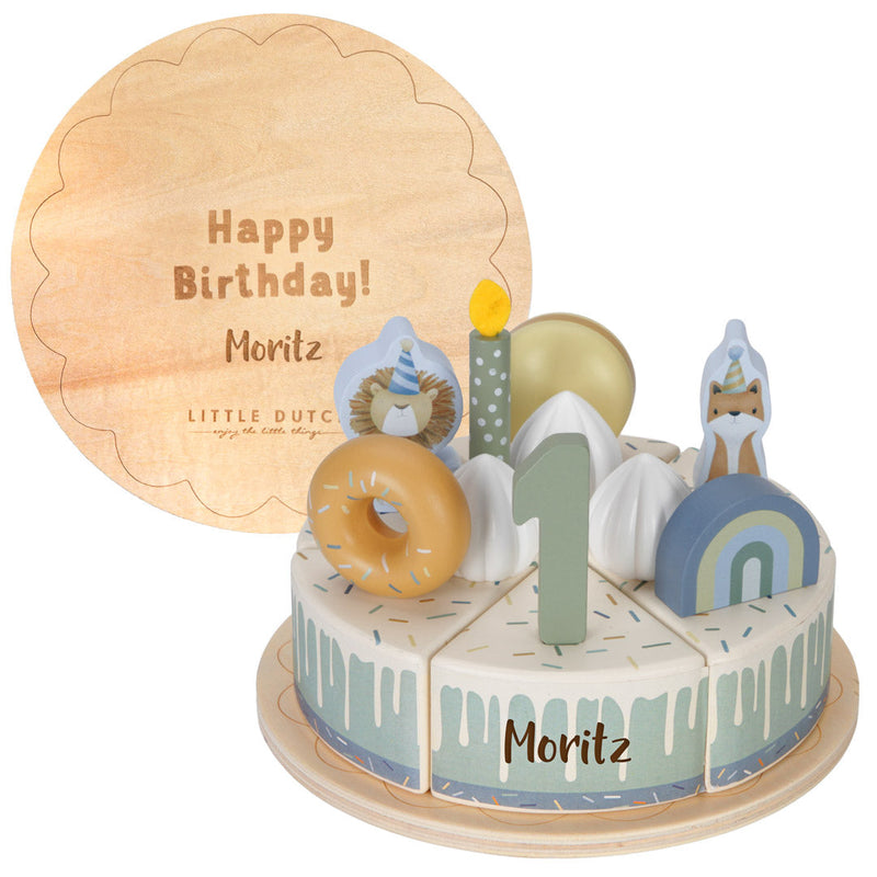 Pastel de cumpleaños azul
