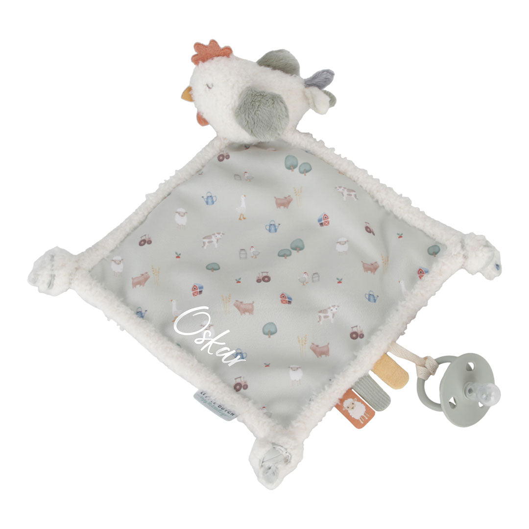 Knuffeldoekje kip Little Farm