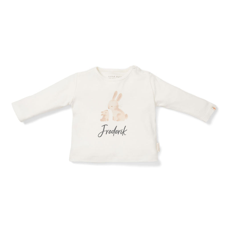 Weißes Little Dutch Baby Bunny Langarmshirt mit Hasenmotiv