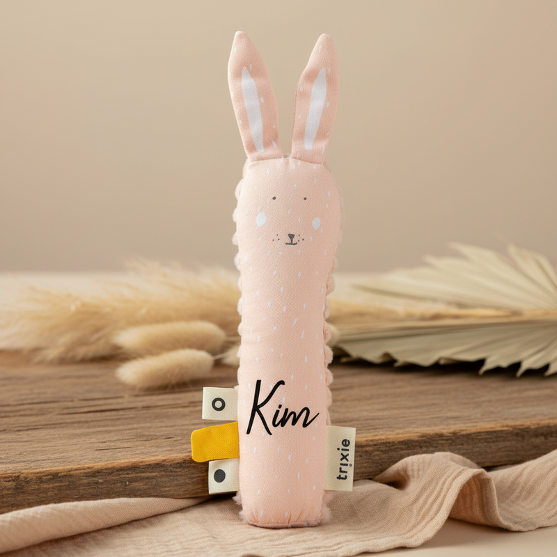 Trixie Quietscher Frau Hase Rosa personalisiert mit Name