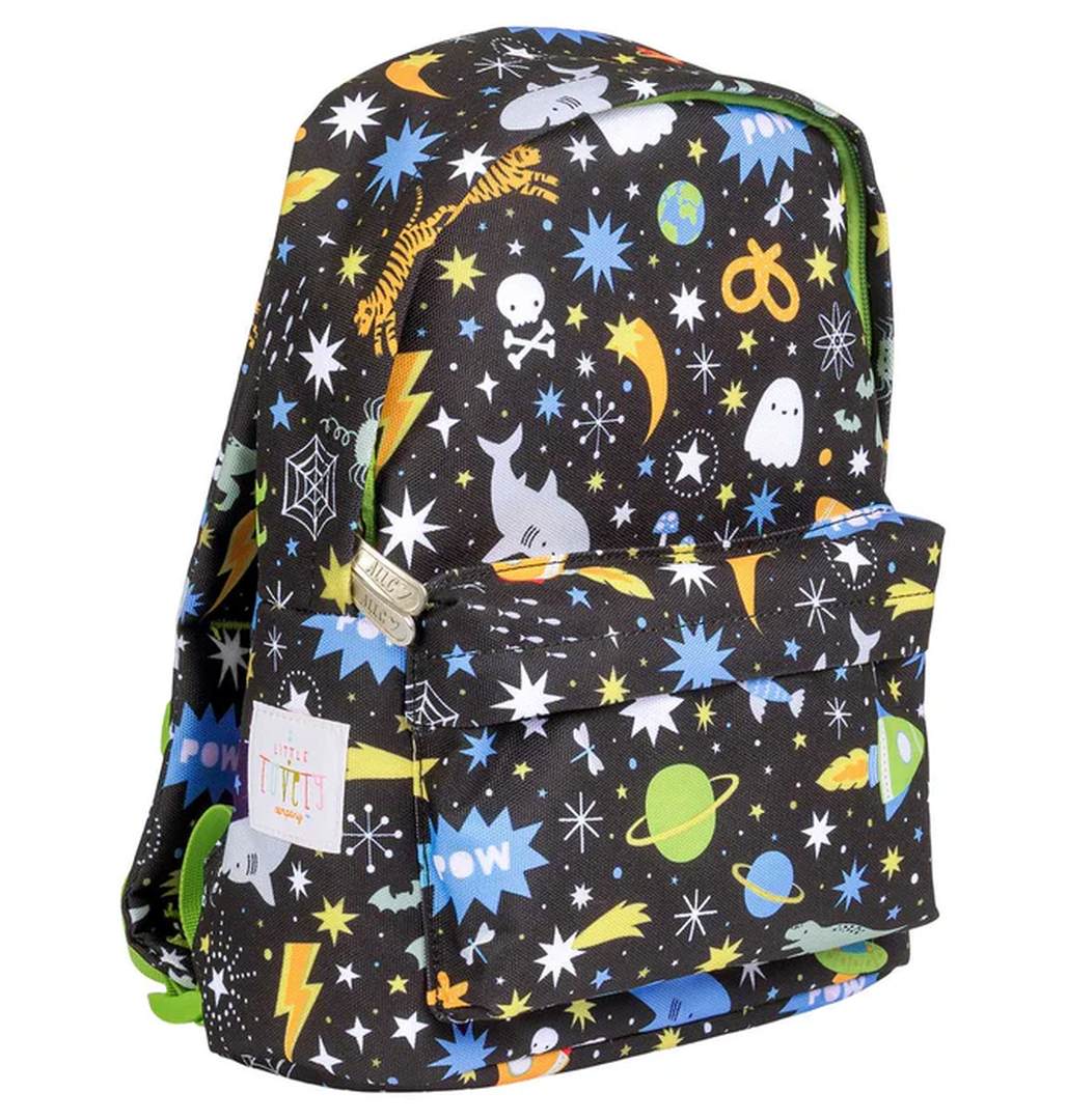 Kinder-Rucksack Galaxy mit Raketen und Planeten