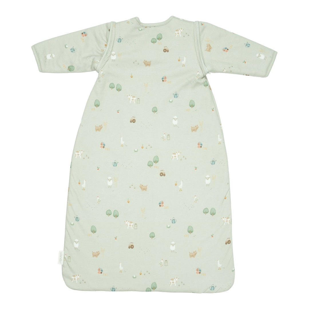 Little Dutch Schlafsack Little Farm 90 cm – Produktansicht mit Frontreißverschluss