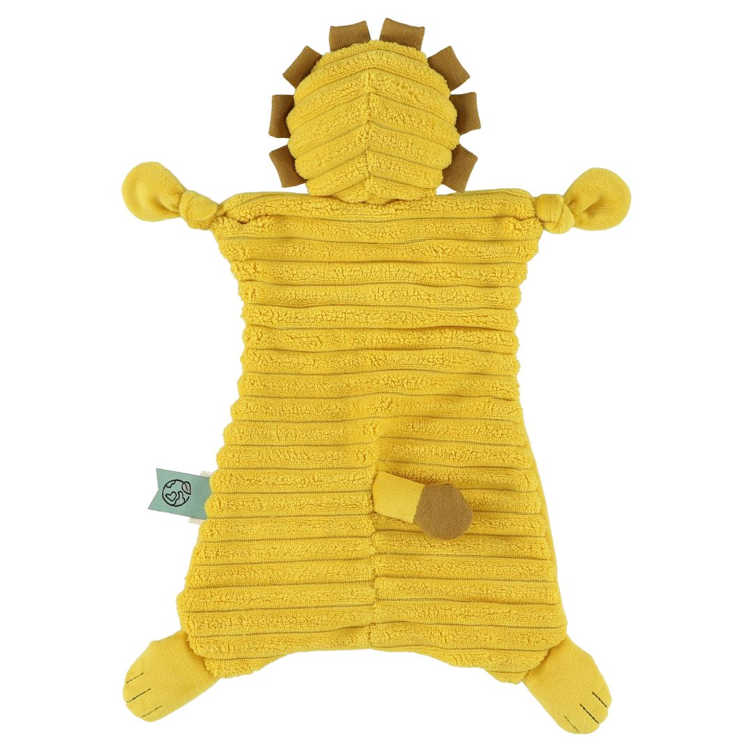 Trixie Schnuffeltuch Herr Löwe – Detailansicht des weichen Schmusetuchs aus Bio-Baumwolle und recyceltem Polyester