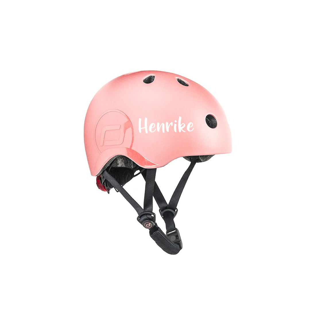 Casque de vélo taille SM, couleur pêche | Scoot &amp; Ride