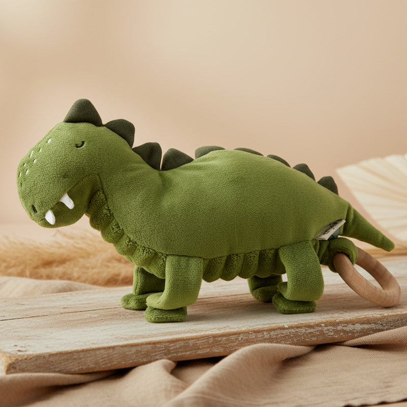 Trixie Spieluhr Herr Dino mit Holzring – Produktansicht