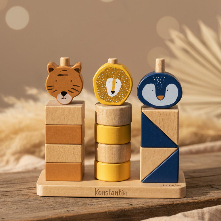 Trixie Stapelspiel mit Tieren aus Holz