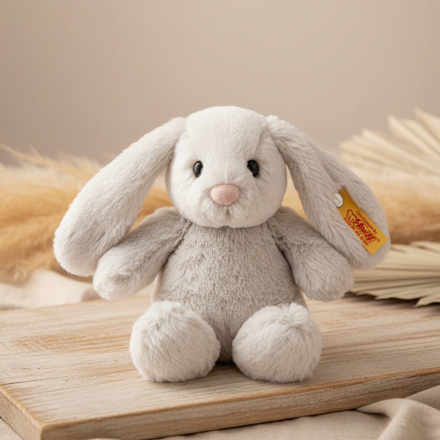 Steiff Hoppie Hase 18 cm in Hellgrau