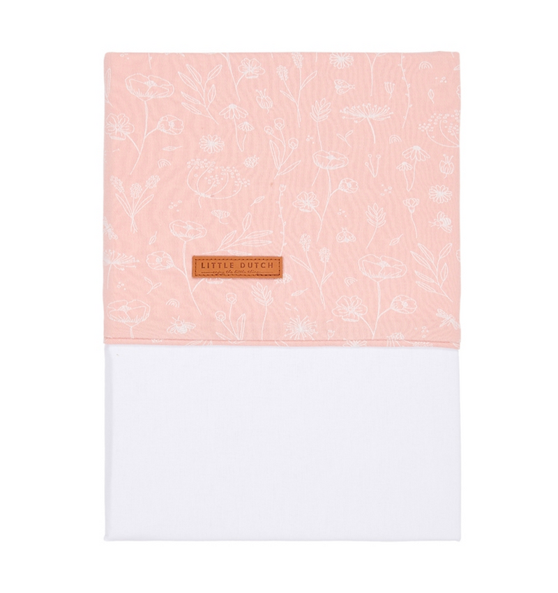 Little Dutch Wiegenlaken Wild Flowers Pink 70 × 100 cm