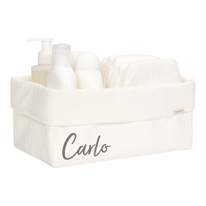 Pflegekörbchen Pure Soft White von Little Dutch