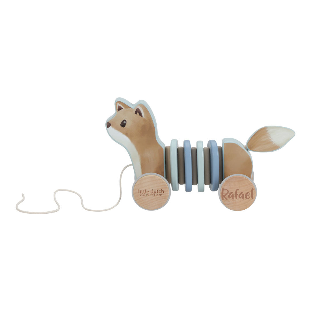 Little Dutch Ziehtier Fuchs Forest Friends aus Holz mit Namens-Personalisierung