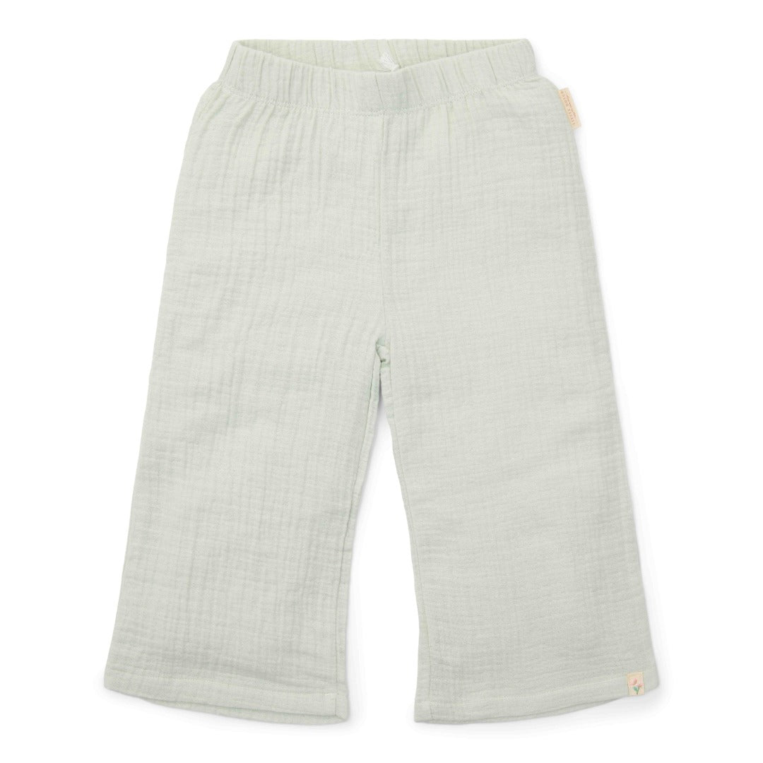 Weite Hose Fairy Mint von Little Dutch – grüne Kinderhose aus Baumwoll-Musselin