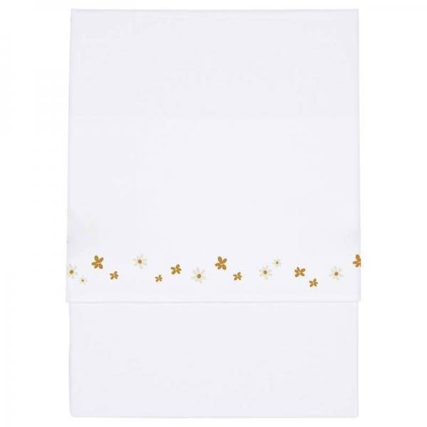 Wiegdeken Little Pink Flowers geborduurd 70×100 cm | Little Dutch