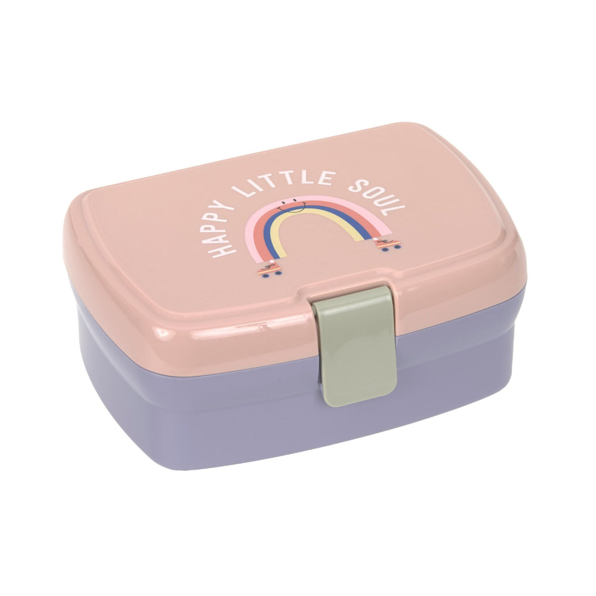 Lässig Brotdose Rainbow Rosa mit Snackeinsatz