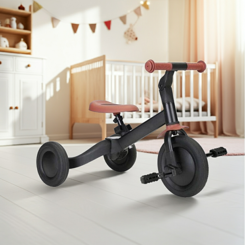 Topmark KAYA Schwarz – 4-in-1 Dreirad und Laufrad mit Pedalen ab 18 Monaten