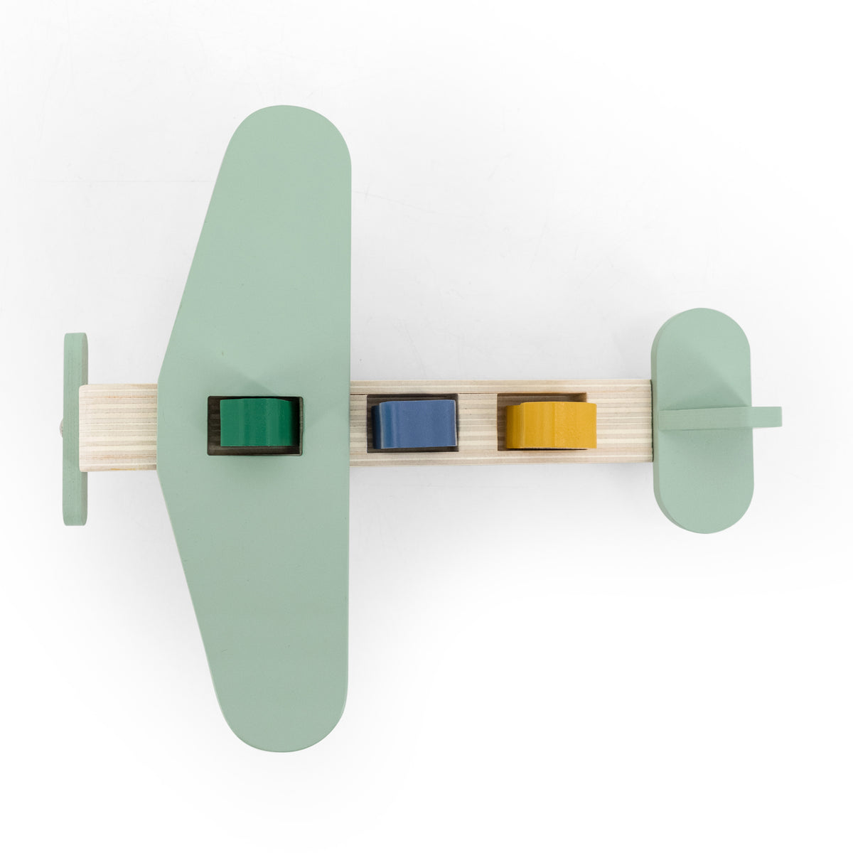 Trixie Holz-Flugzeug mit Tieren – Draufsicht mit Tierfiguren