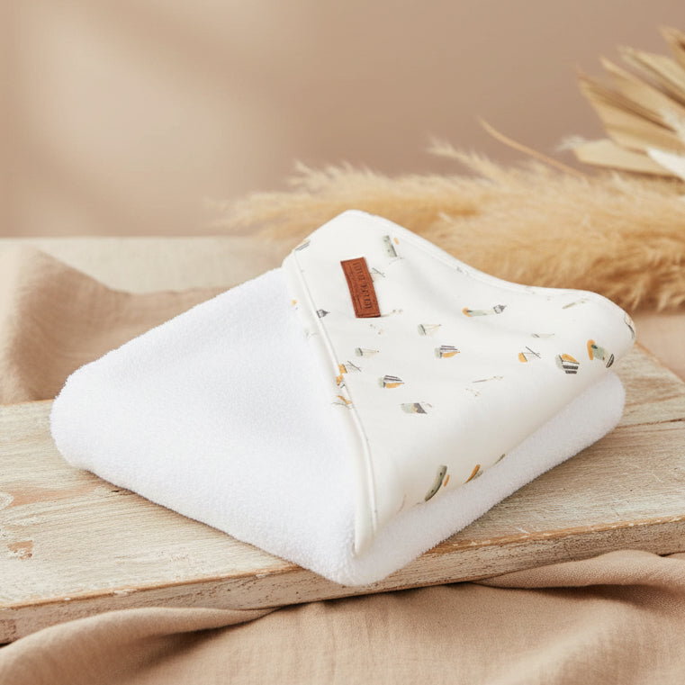 Cape de bain Sailors Bay Blanche – personnalisable | Little Dutch