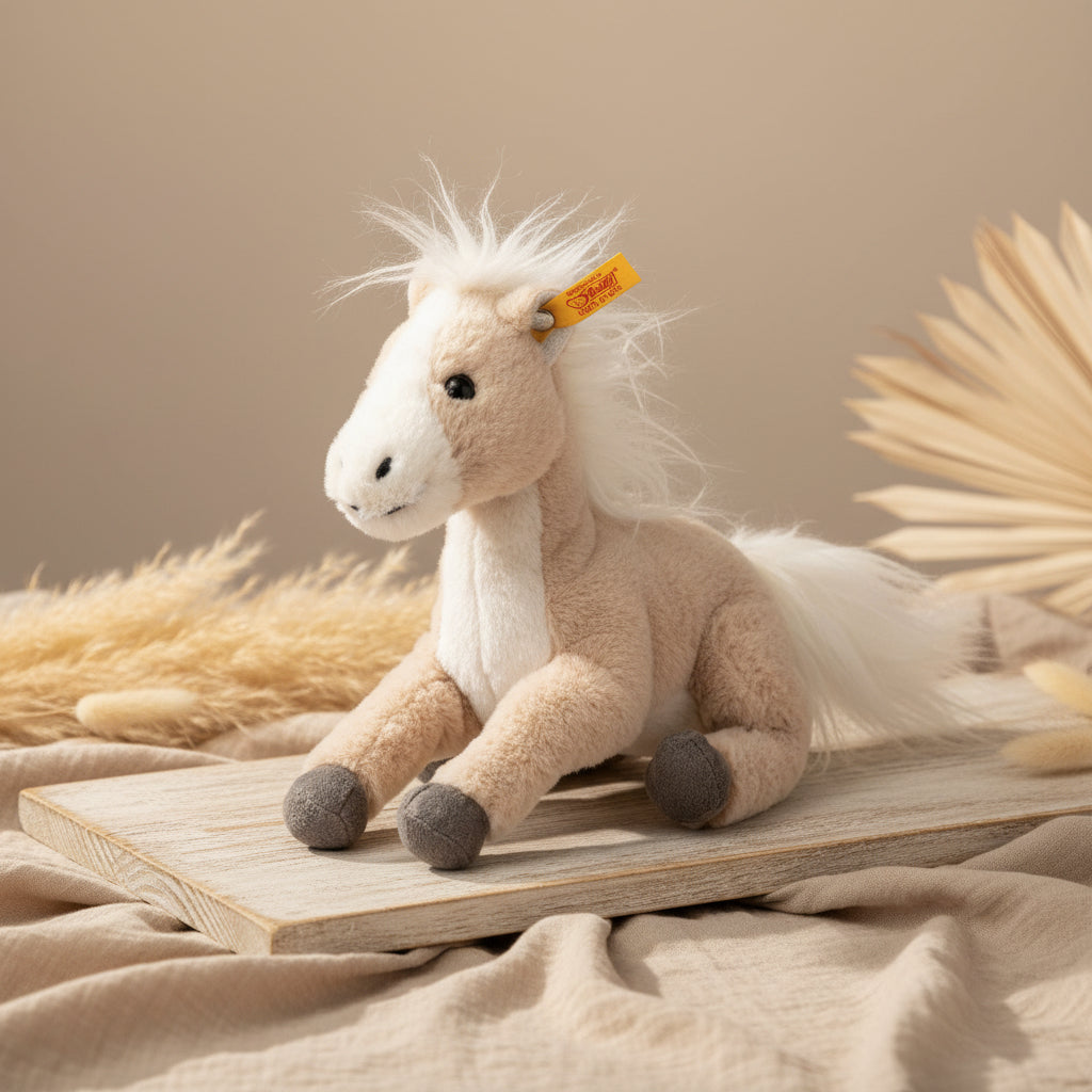 Kuscheltier Gola Schlenker-Pferd 18 cm Beige – Steiff
