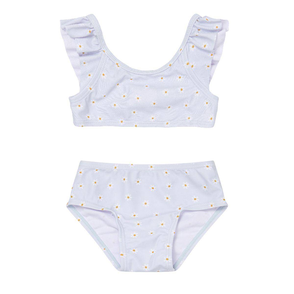 Little Dutch Bikini Daisies Blue mit Volants und UV-Schutzfaktor 50+