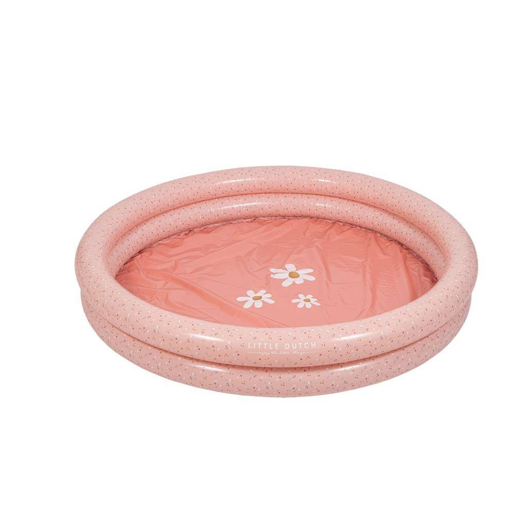 Aufblasbarer Little Dutch Kinderpool Little Pink Flowers mit rosa Blumenmotiv