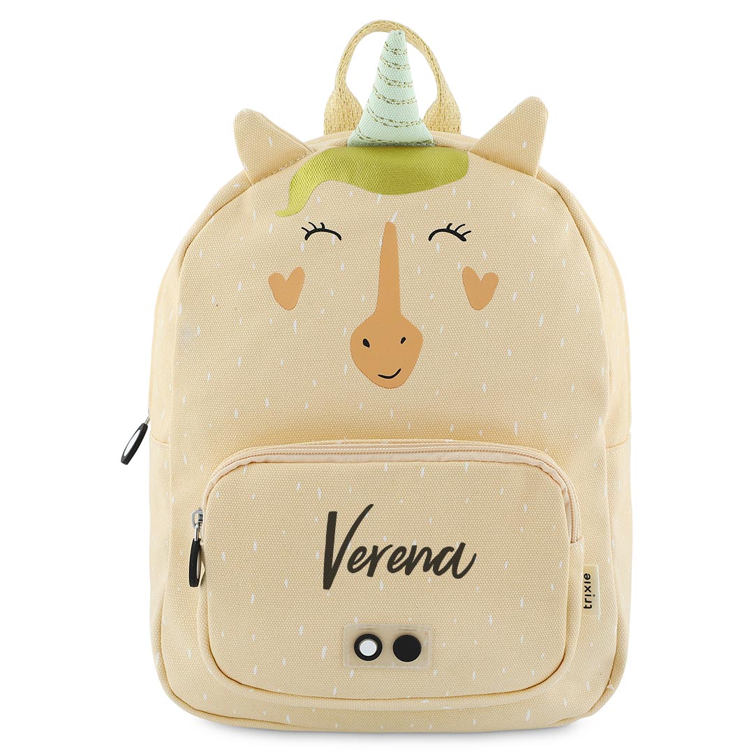 Kinderrucksack Frau Einhorn von Trixie mit Personalisierung – Produktansicht