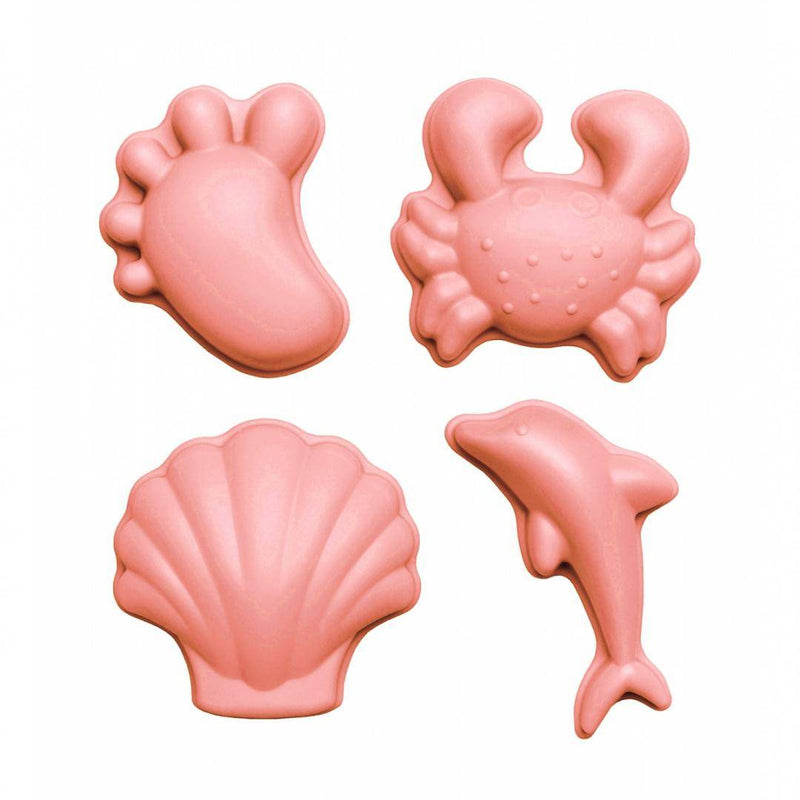 Scrunch Sandformen aus Silikon Koralle 4er-Set