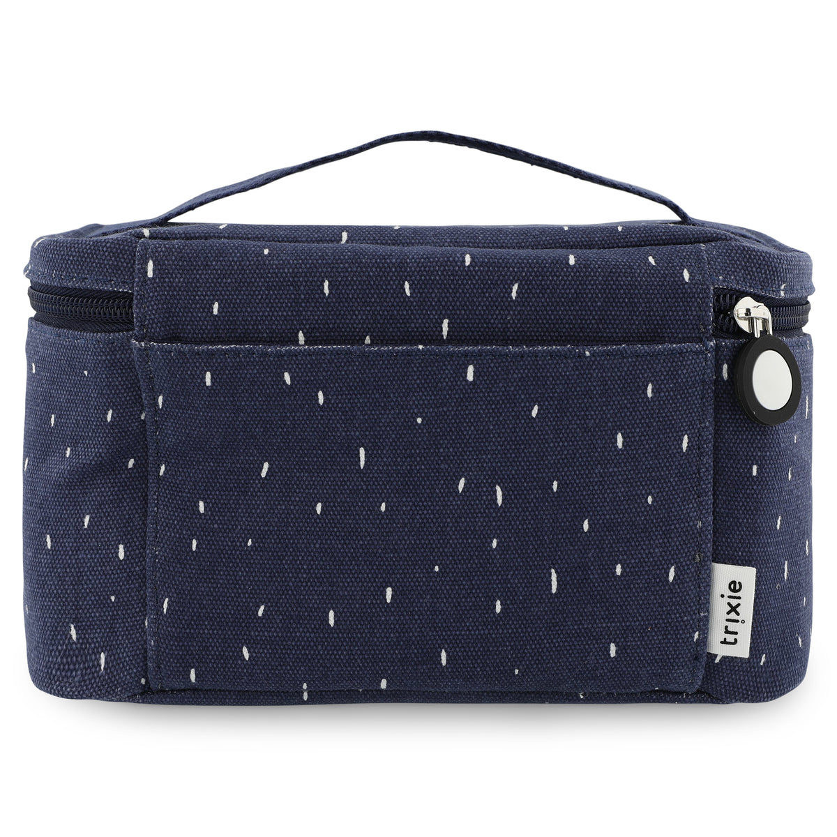 Personalisierte Trixie Kinder-Kühltasche Herr Pinguin in Dunkelblau – wasserabweisende Lunchbag mit praktischem Tragegriff